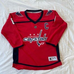 Kids Red Capitals Hockey Jersey
